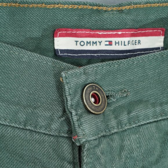 Tommy Hilfiger Green Denim Men's Jean Trousers | size 36x32 - Picture 4 of 10